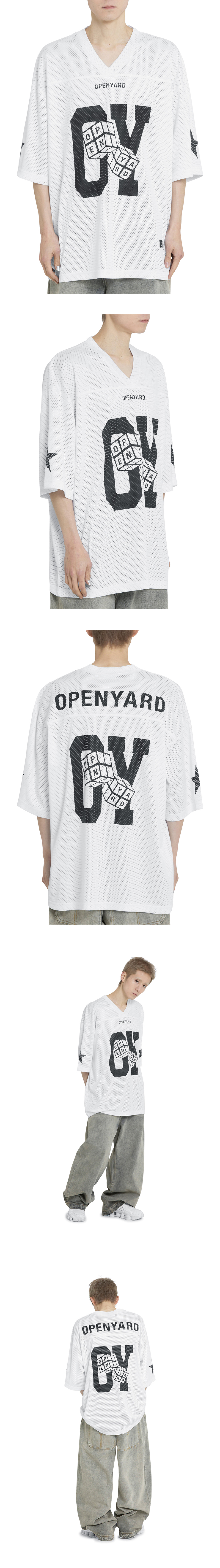 오와이(OY) CUBE MESH FOOTBALL JERSEY - WHITE - 사이즈 & 후기