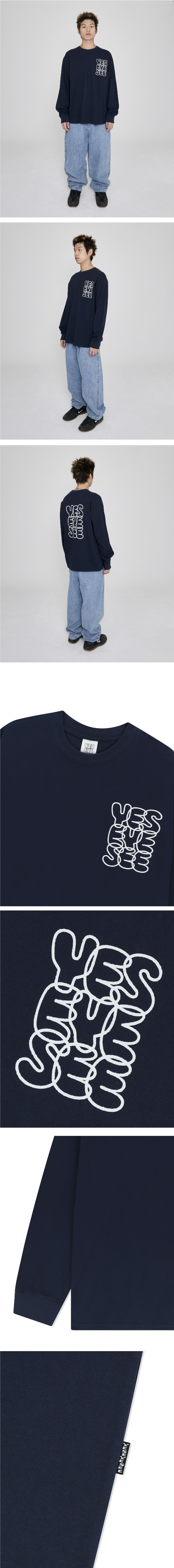 トップス yeseyesee C-Logo L/S Navy MUSINSA公式 | YESEYESEE C-Logo L/S Navy