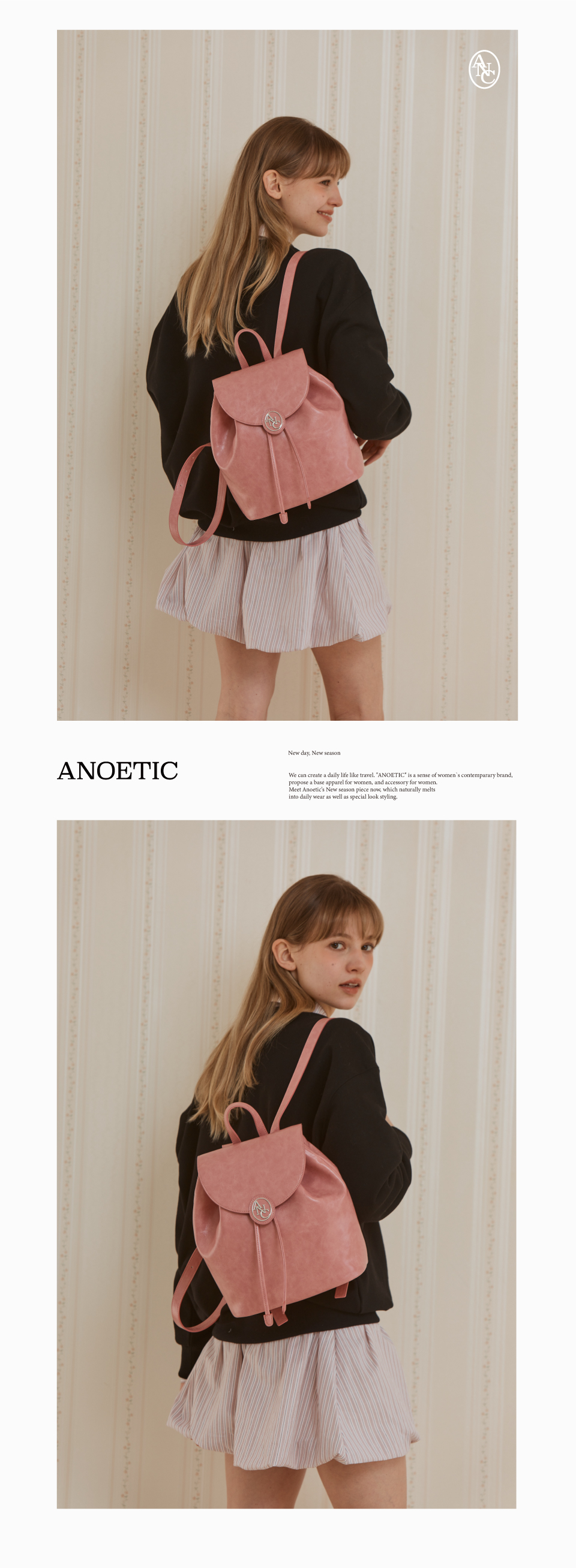 MUSINSA公式 | ANOETIC ANC CLASSIC LOGO BACKPACK_PINK