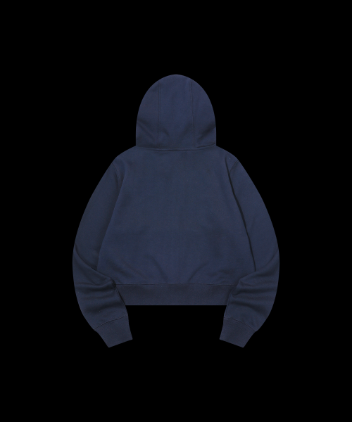 Кроп-худи на молнии Signature Logo Navy