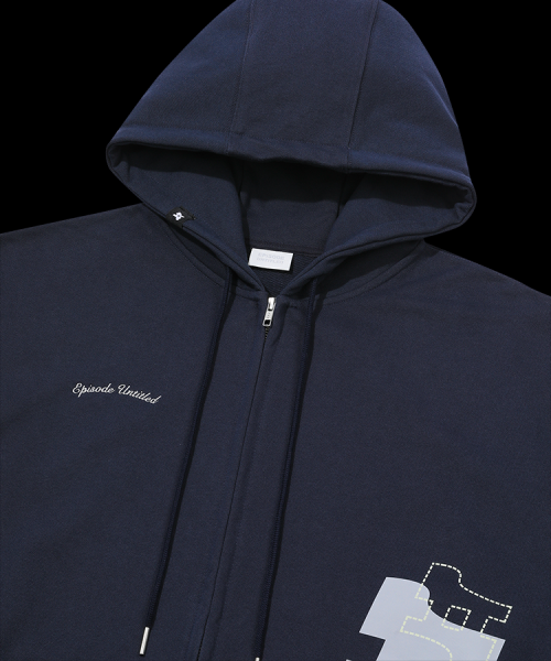 Кроп-худи на молнии Signature Logo Navy