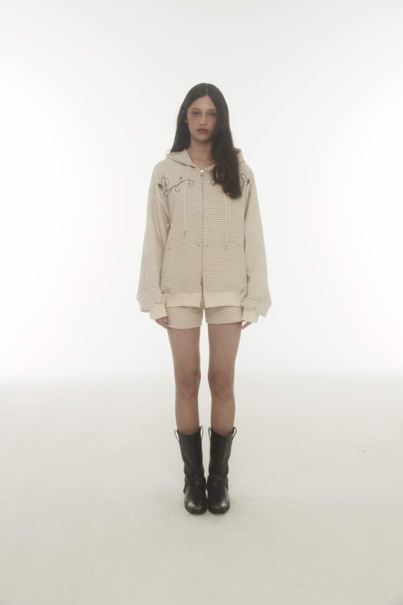 fl hood zip up (beige) 상세 이미지 4