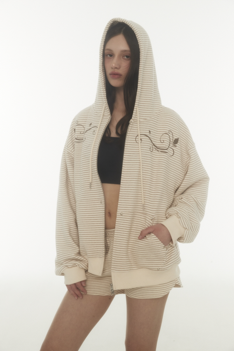 fl hood zip up (beige) 상세 이미지 3