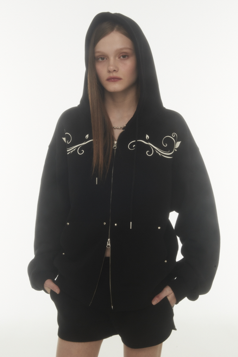fl hood zip up (black) 상세 이미지 1