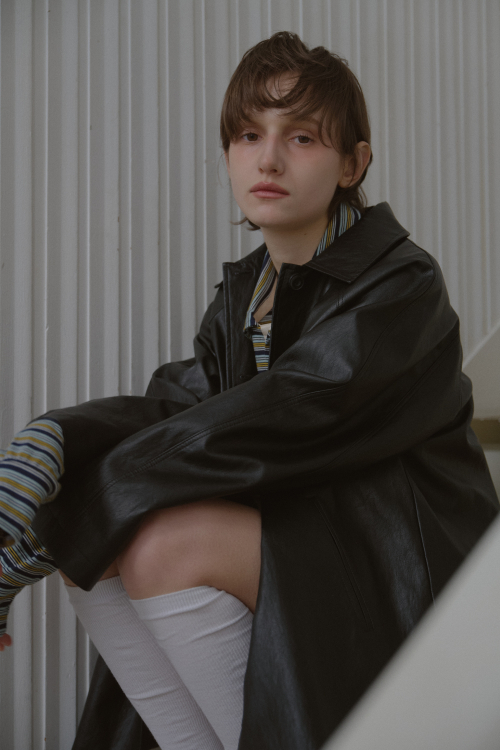 RAGLAN LEATHER JACKET_BLACK