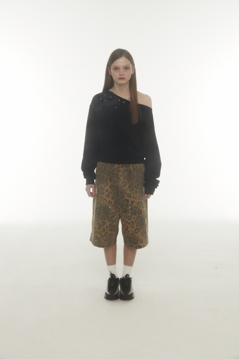 MUSINSA公式 | MIDNIGHT MOVE 7 leopard pants (brown)