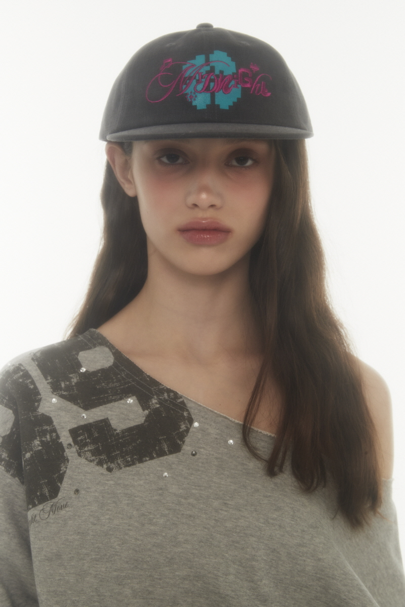 ★韓国人気★MIDNIGHT MOVE★pixel cap MUSINSA公式 | MIDNIGHT MOVE pixel cap (dark grey)