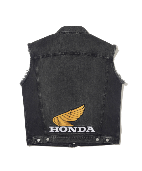 [Archive line] Washed Denim Vest_Black