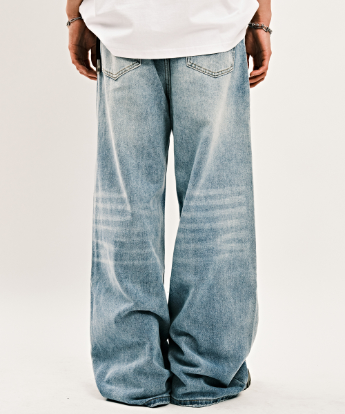 Широкие джинсы One-Way Wash (Light Blue)