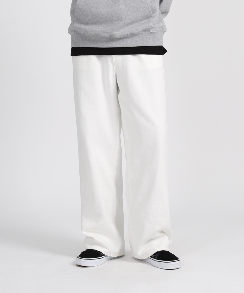Широкие хлопковые брюки Flowing H02BRD_HXF11311 [White]