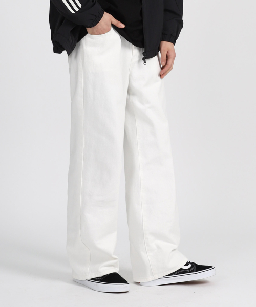 Широкие хлопковые брюки Flowing H02BRD_HXF11311 [White]