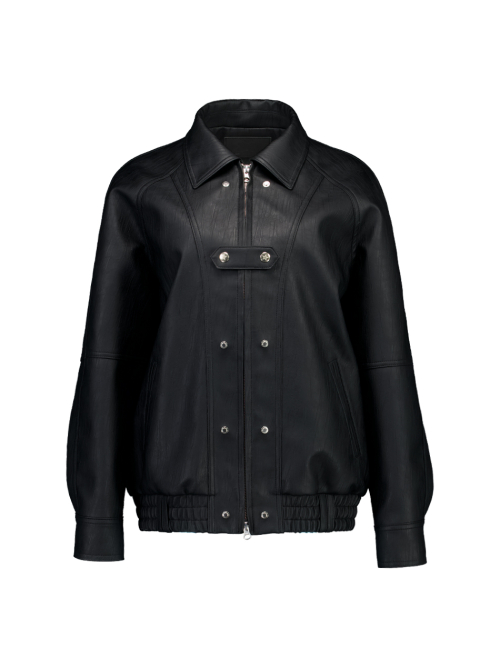 STUDDED BOMBER JACKET / BLACK