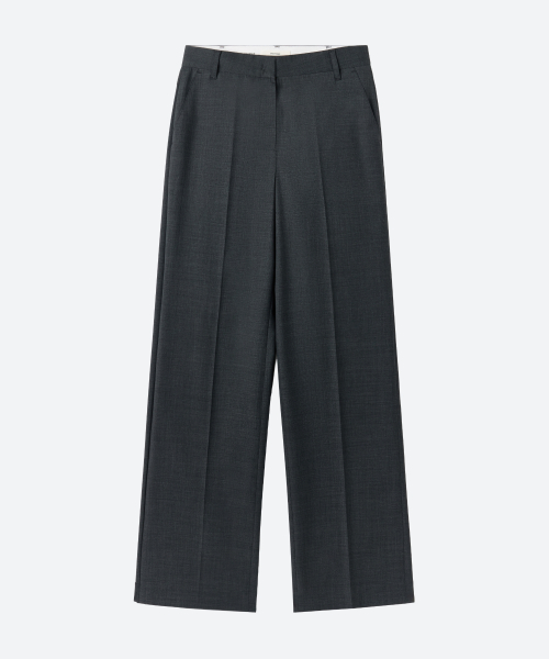 2-Way Skirt Layered Pants / Charcoal