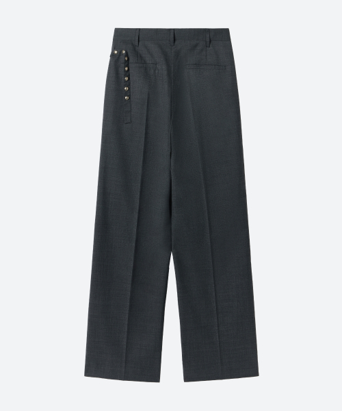 2-Way Skirt Layered Pants / Charcoal