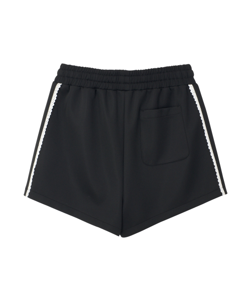 Mary jersey lace shorts-чёрный