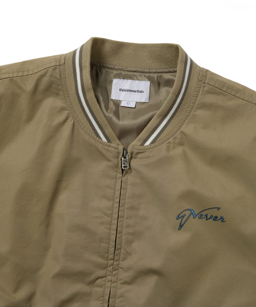 Faded stadium jacket бежевый