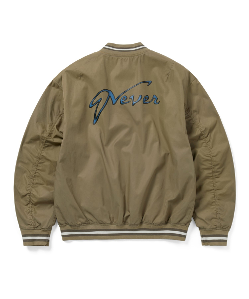 Faded stadium jacket бежевый
