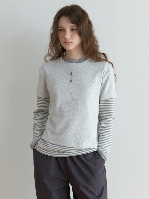 Cookie stripe t-shirt (серый)