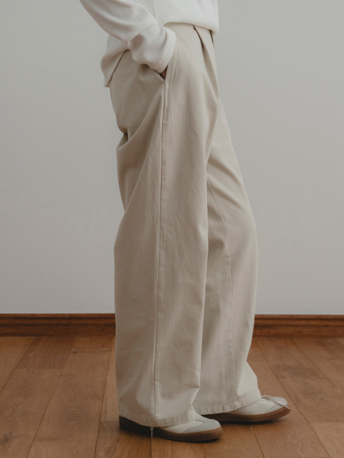 Slug хлопок pants (ecru)