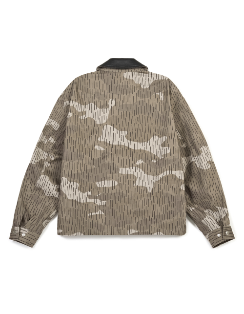 Хлопок zip work jacket - rain camo