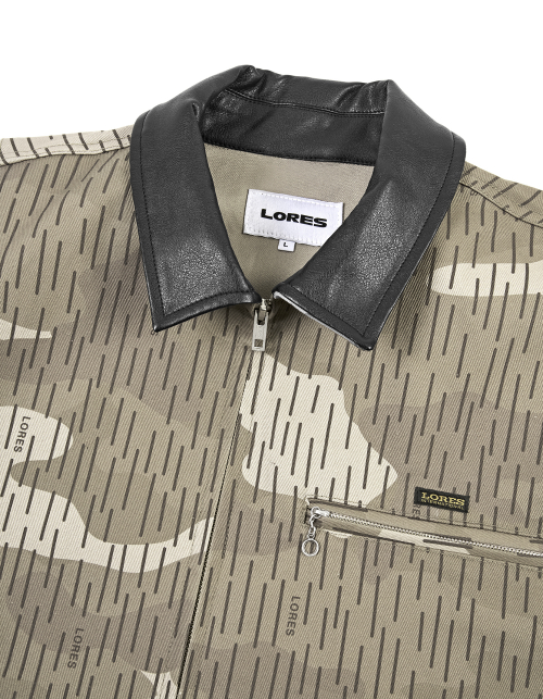Хлопок zip work jacket - rain camo
