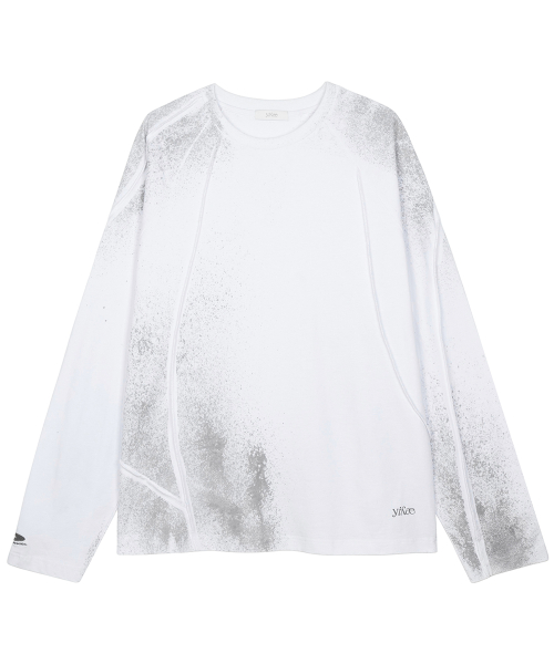 Washed spiral seam long sleeve белый