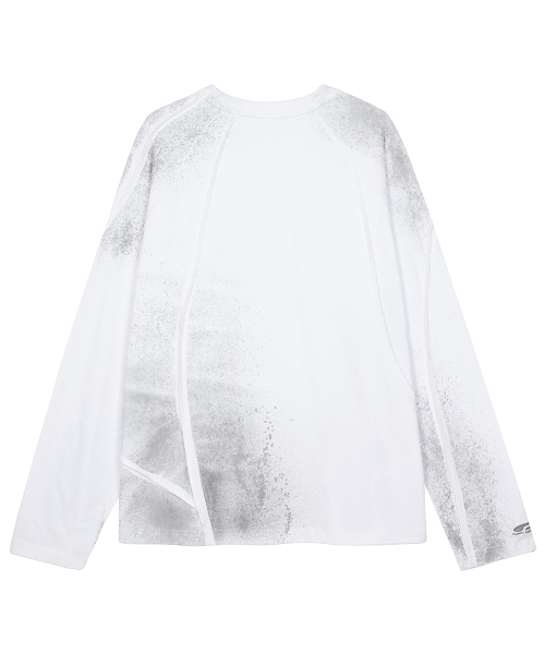 Washed spiral seam long sleeve белый