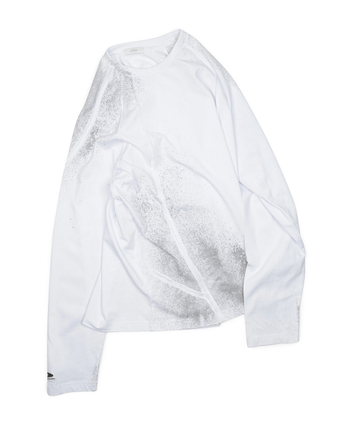 Washed spiral seam long sleeve белый