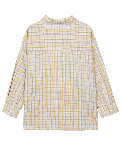 Crinkled check shirts жёлтый