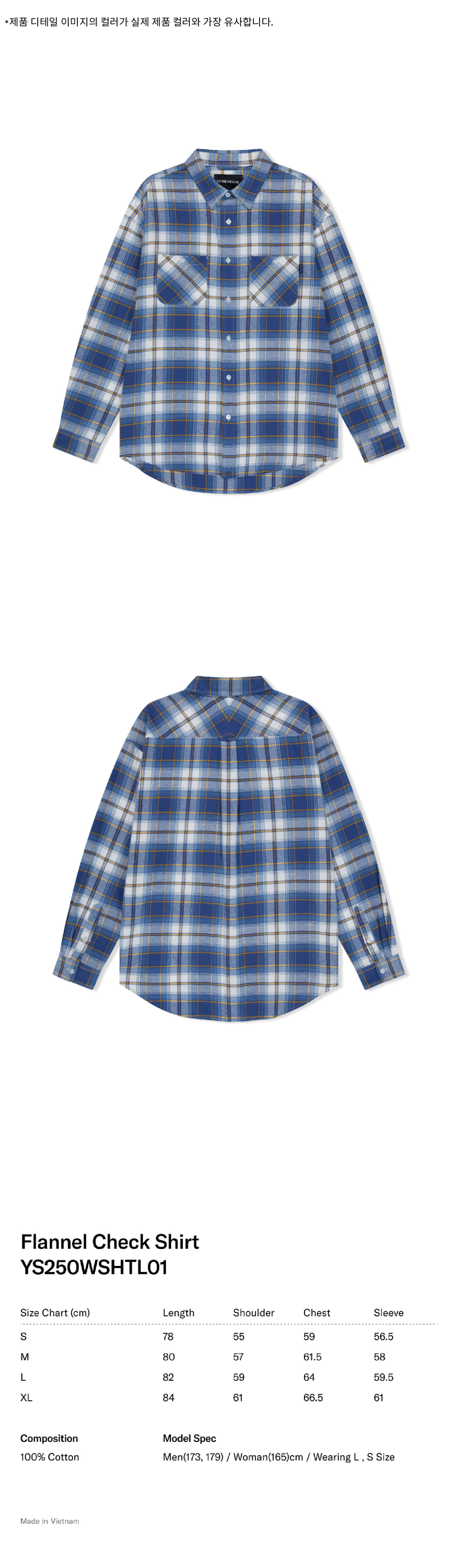 ★2025SS新作★YESEYESEE★Flannel Check Shirt yeseyesee® :: Flannel Check Shirt Black