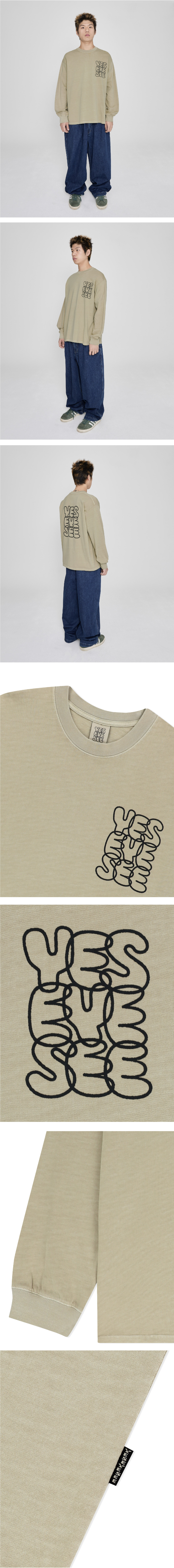 ★YESEYESEE★ CLogo Pigment LS Beige MUSINSA | YESEYESEE C-Logo Pigment L/S Beige