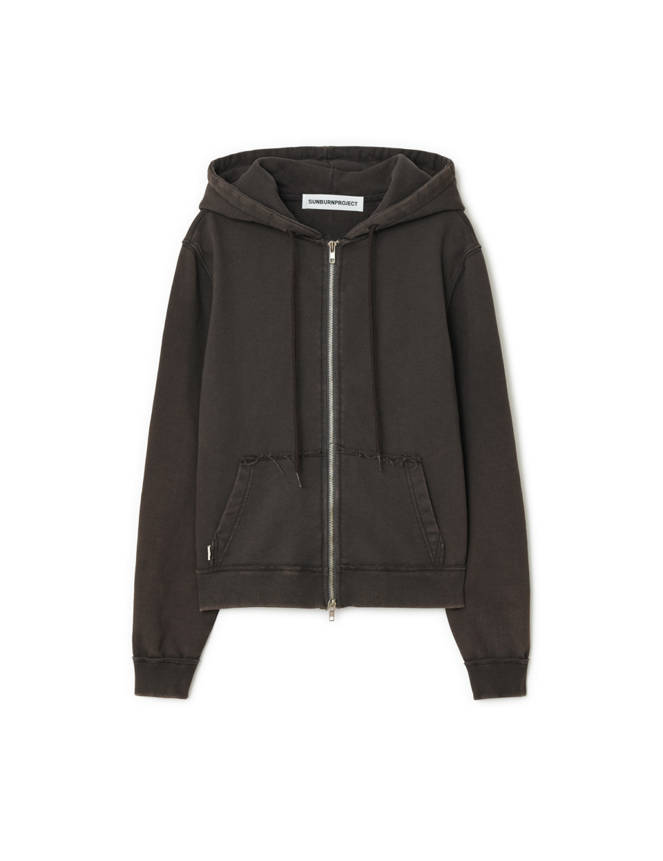 Washed Hoodie Zip-up, CHARCOAL 상세 이미지 17