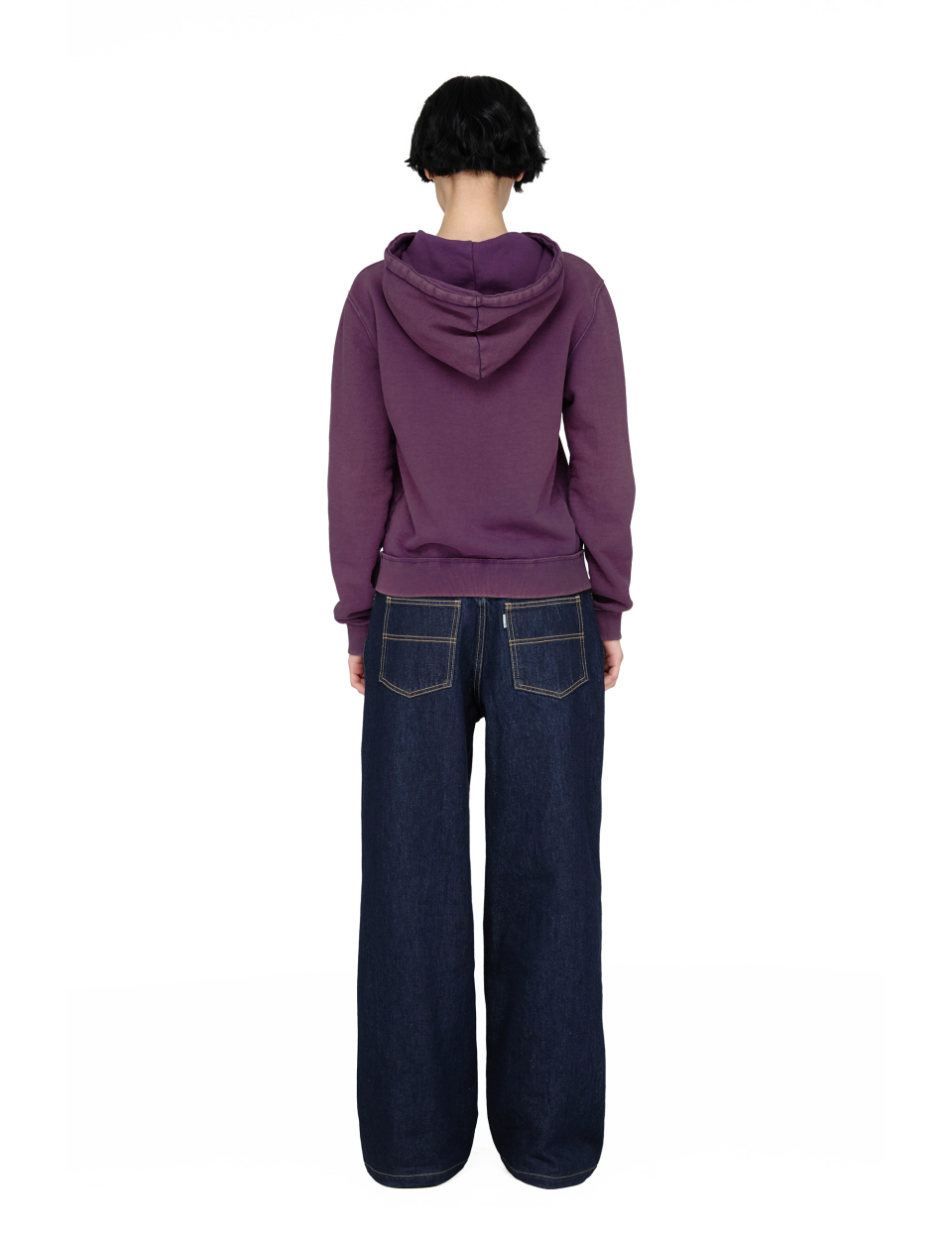 Washed Hoodie Zip-up, PURPLE 상세 이미지 4