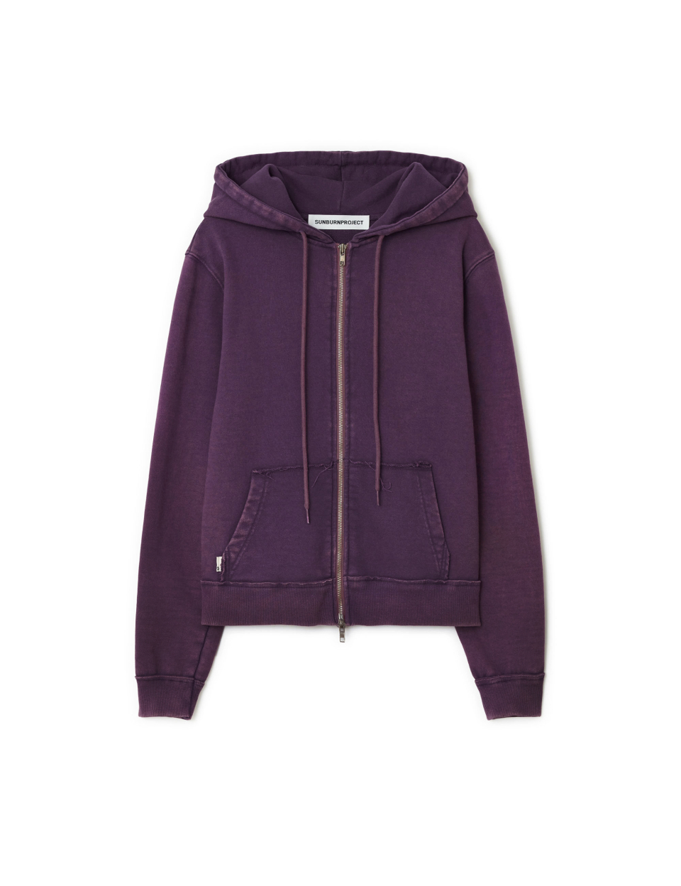 Washed Hoodie Zip-up, PURPLE 상세 이미지 15