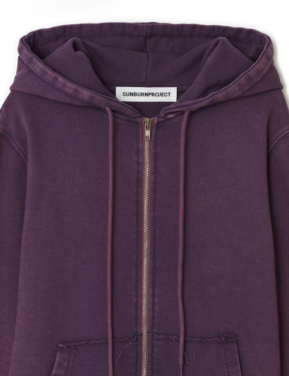 Washed Hoodie Zip-up, PURPLE 상세 이미지 17