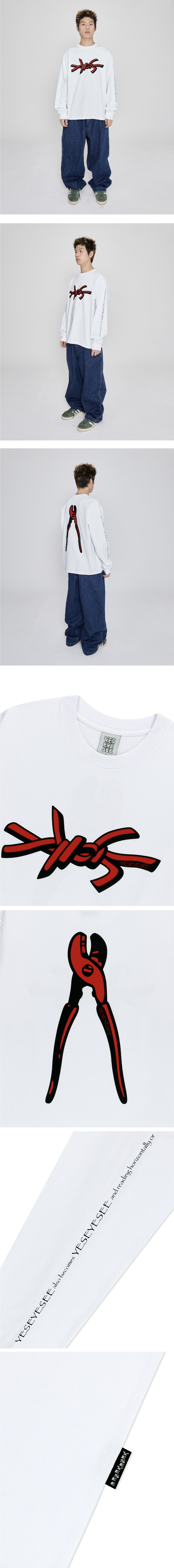 さらに100円引き◆YESEYESEE◆Y.E.S Wire Logo L/S yeseyesee® :: Y.E.S Wire Logo L/S Black