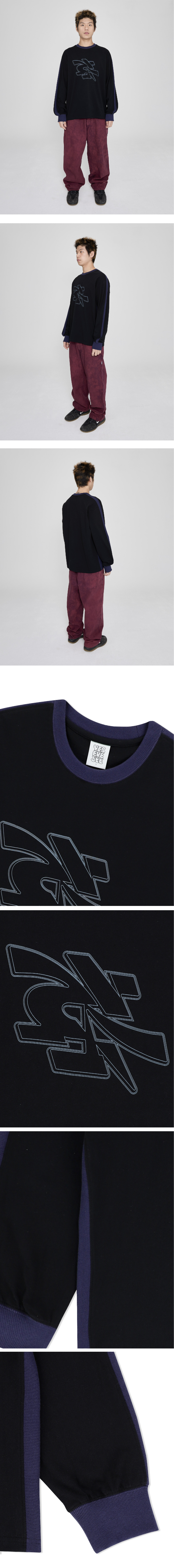 ★2025SS新作★YESEYESEE★Side Rib L/S MUSINSA | YESEYESEE Side Rib L/S Black
