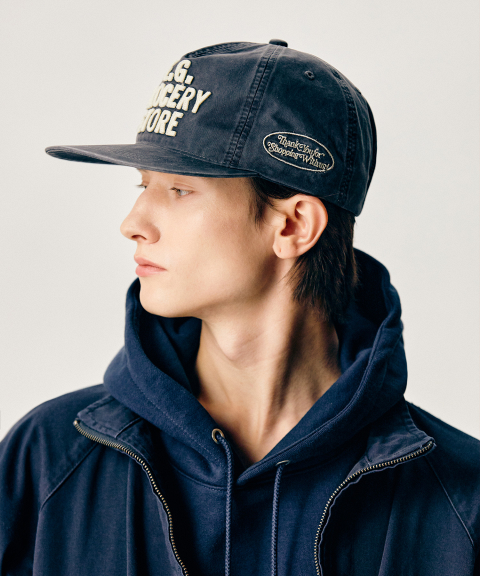 MUSINSA | ESPIONAGE Grocery 5Panel Vintage Cap Charcoal