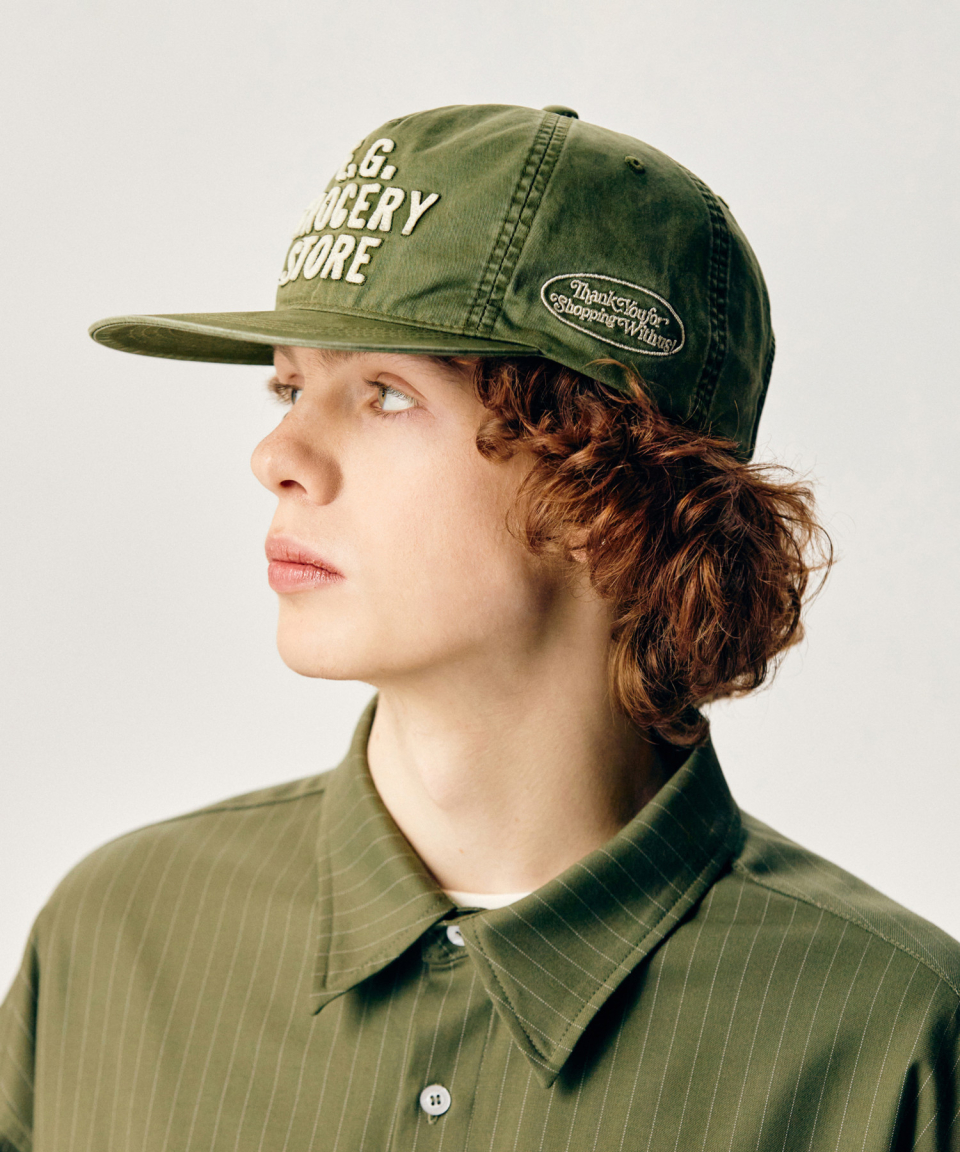 MUSINSA | ESPIONAGE Grocery 5Panel Vintage Cap Charcoal