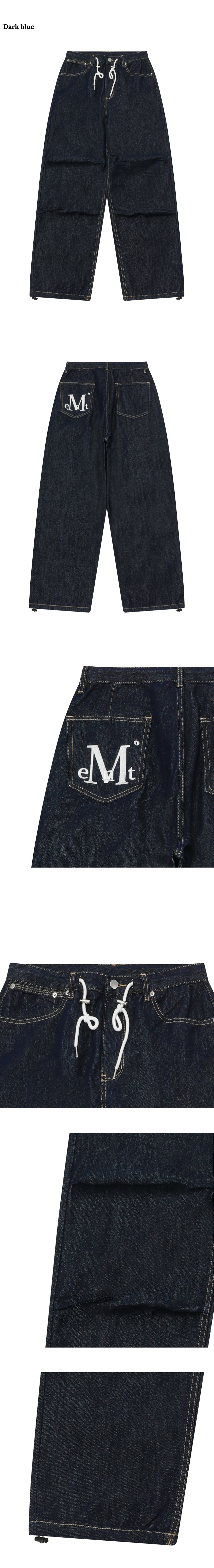 パンツ MUCENT Maxi Back Pocket Big Logo Denim Unisex 2 Colors P0000 MAXXI BACK POCKET BIG LOGO DENIM UNISEX (2COLOR) - MUCENT