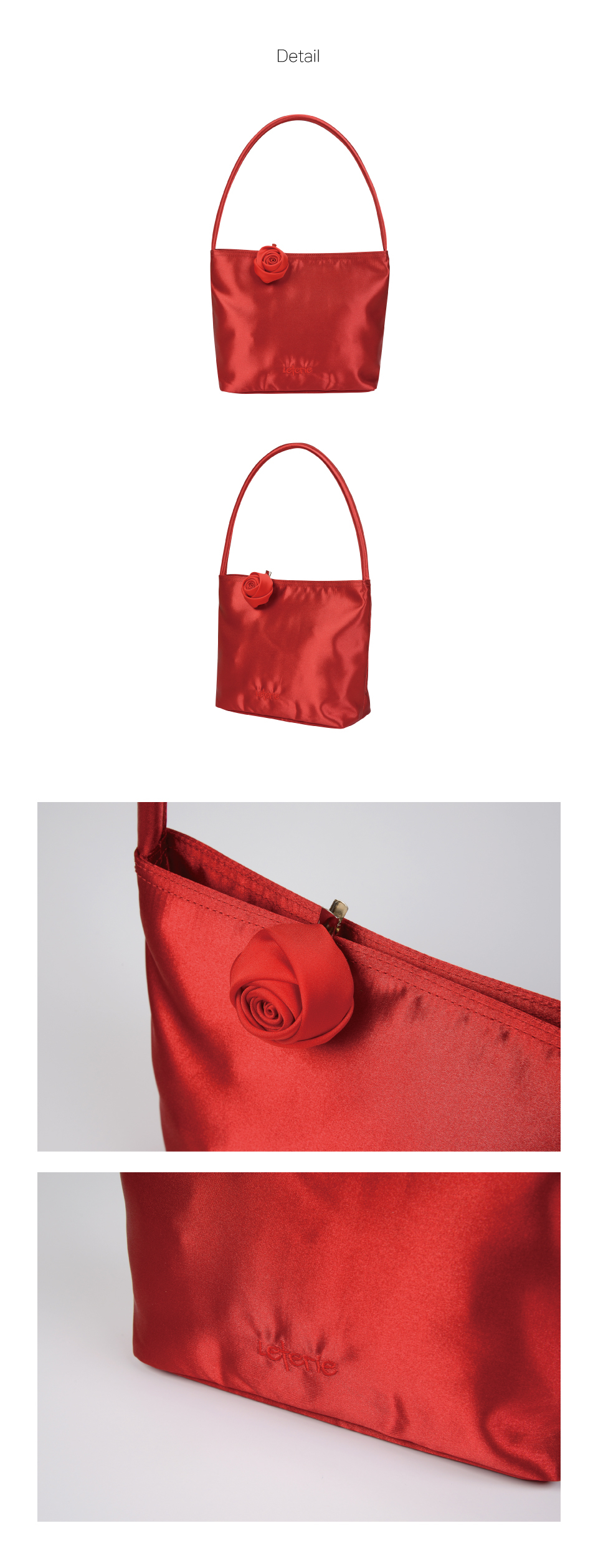 ★EMIS★ CORSAGE FLAT BAGBLACKIVORY m1037_1446251 MUSINSA | LETERIE LETERIE CORSAGE TOTE BAG_RED