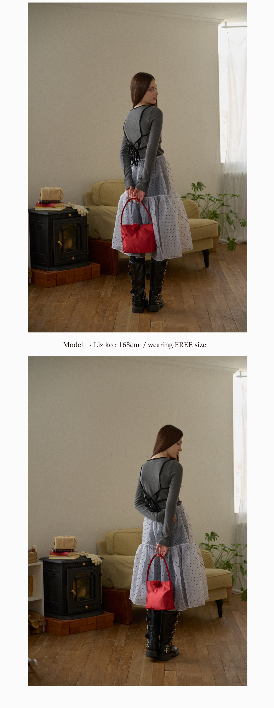 MUSINSA | LETERIE LETERIE CORSAGE TOTE BAG_RED