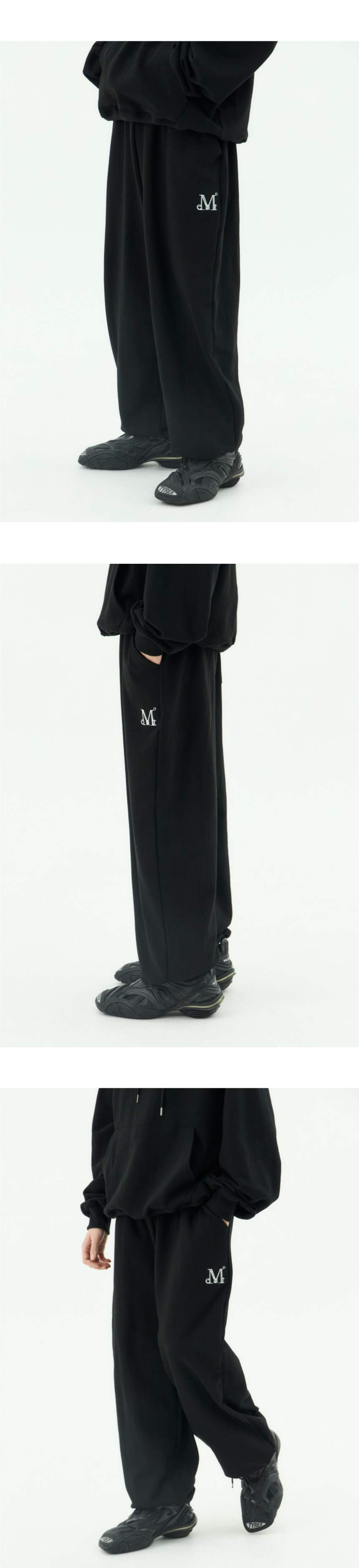 ★MUCENT★ Rash l Logo Jogger Sweat Wide Pants 4 Colors MUSINSA | MUCENT Rash Metal Logo Jogger Sweat Wide Pants (4