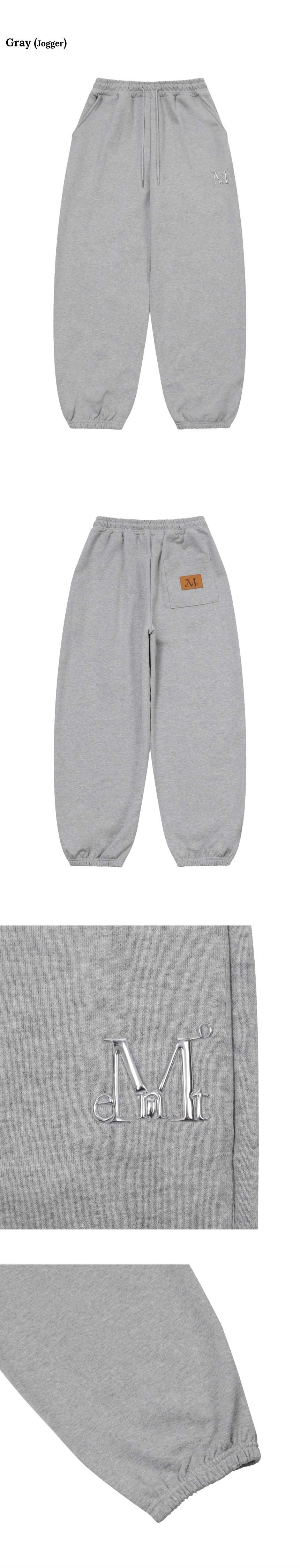 MUSINSA | MUCENT Rash Metal Logo Jogger Sweat Wide Pants (4