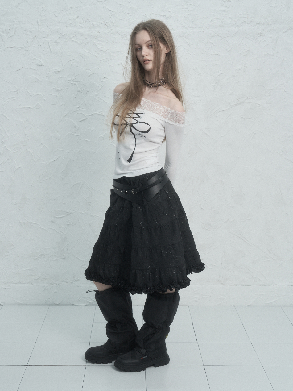 SETUP-EXE☆FRILL CANCAN SKIRT MUSINSA | SETUPEXE FRILL CANCAN SKIRT / WHITE