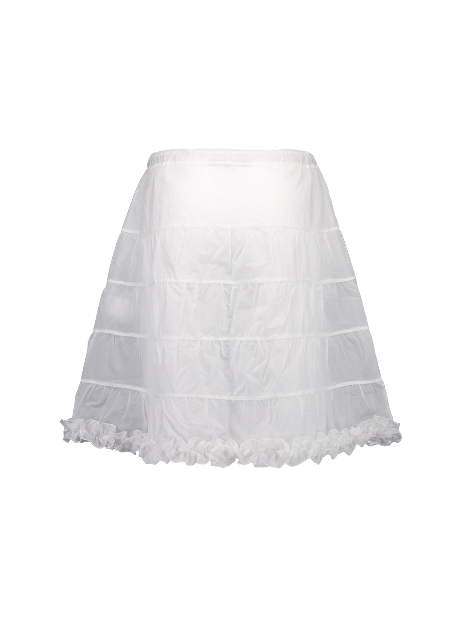 MUSINSA | SETUPEXE FRILL CANCAN SKIRT / WHITE