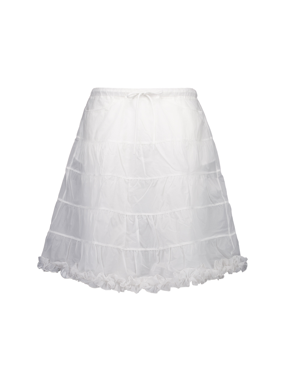 SETUP-EXE☆FRILL CANCAN SKIRT MUSINSA | SETUPEXE FRILL CANCAN SKIRT / WHITE