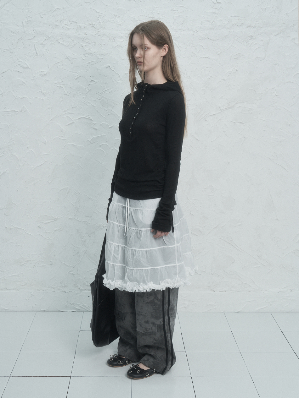 ★SETUP-EXE★FRILL CANCAN SKIRT / WHITE★正規品/韓国送料込 MUSINSA公式 | SETUPEXE FRILL CANCAN SKIRT / WHITE