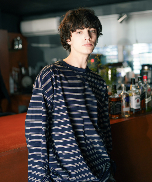 Roy полосатый лонгслив Dark Navy NSLT9192