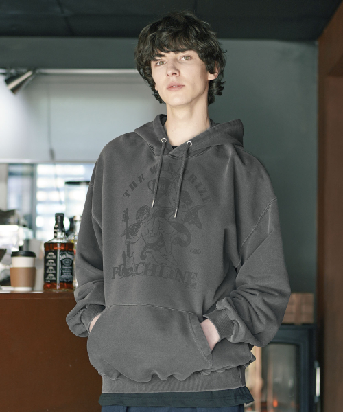 Winprize пигментное худи Dark Grey ISHD9196
